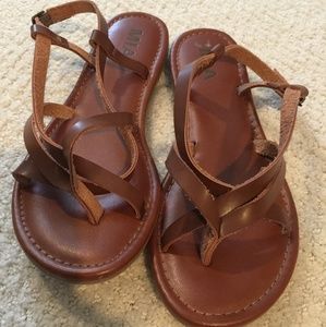 MIA Brown Leather Sandals